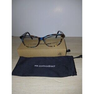 SUCCESS:XPL Kylie Demi Blue Womens Semi Cat Eye Eyeglasses 52-15-140 Pouch & Box